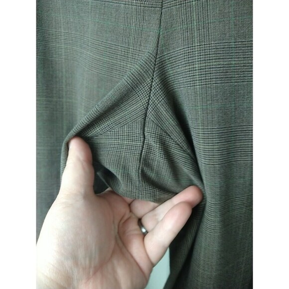 JM Collection Brown Black Green Plaid Button Clasp Zip Trouser Pants. Size 12 - Picture 6 of 12